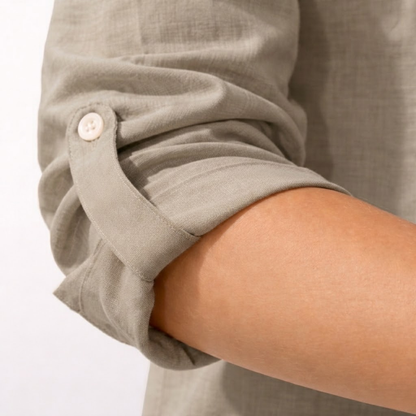 Brezalo - Loose-Fit Long Sleeve Casual Shirt  Relaxed Weekend Wear