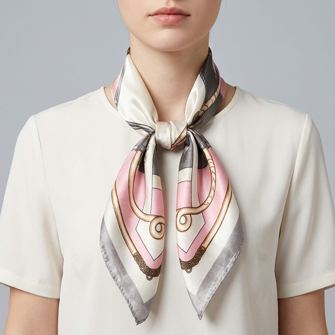 Plant Print Square Scarf | Women | Soft Fabric | 70cm Elegant Printed Neck Scarf | Steven & Levon