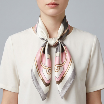 Plant Print Square Scarf | Women | Soft Fabric | 70cm Elegant Printed Neck Scarf | Steven & Levon