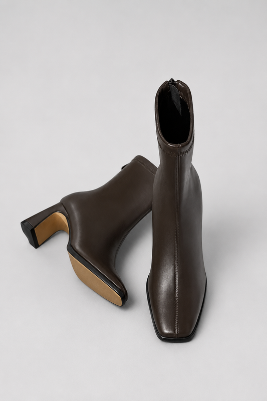 Square Toe Block Heel Ankle Boots | Women's Winter Boots | Warm Lined | Side Zip | Steven & Levon