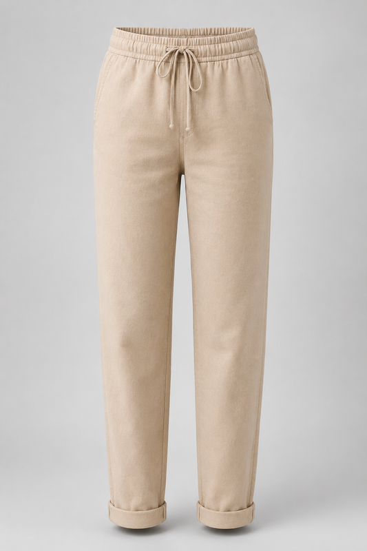 Women's Linen Wide-Leg Trousers | High-Waisted Relaxed Fit | Breathable Everyday Wear | Steven & Levon