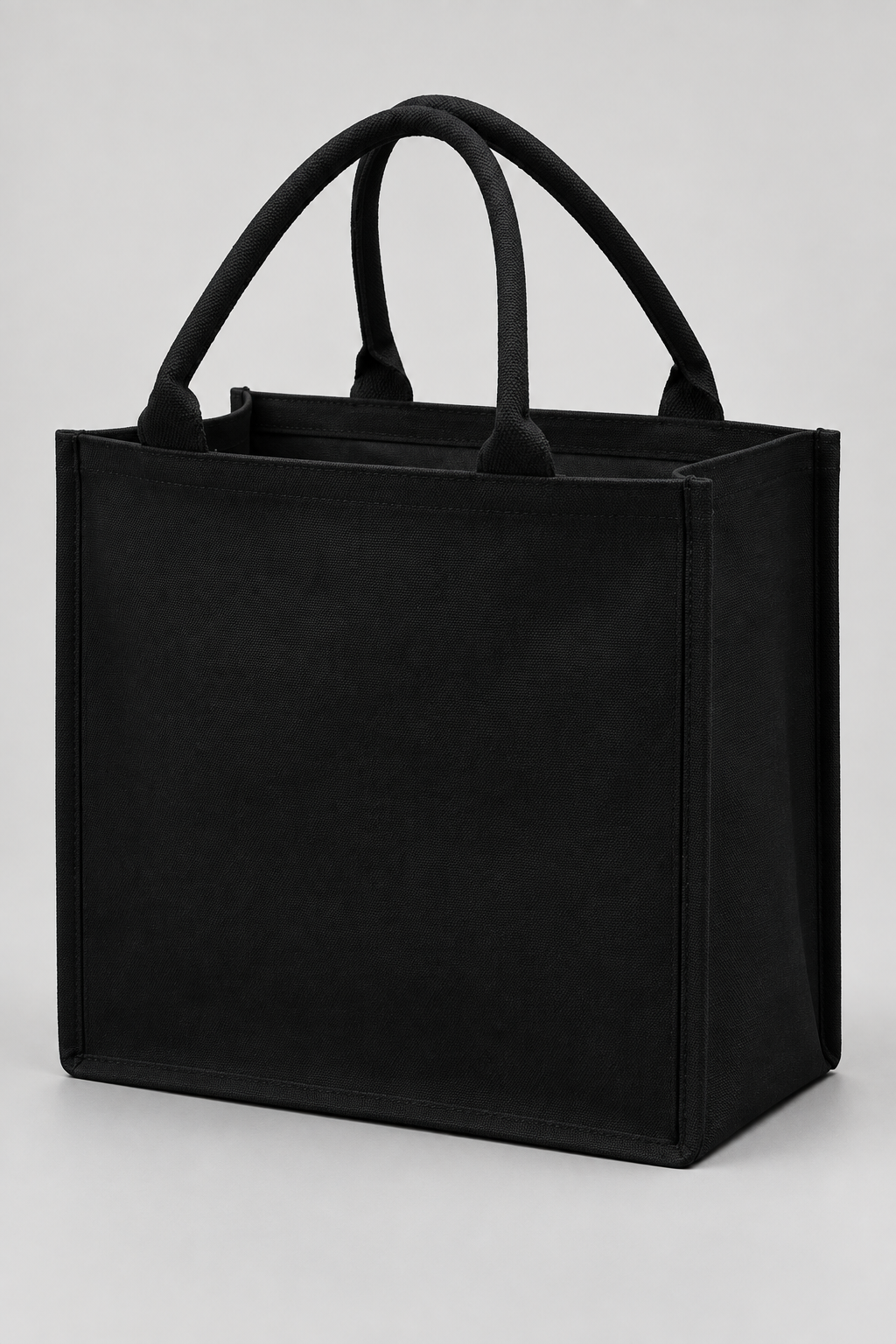 Unisex Canvas Tote Bag | Large Capacity | Thickened Handheld Shopping Bag | Black | Steven & Levon