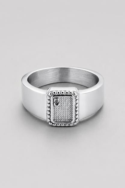 Royal Signet Ring | Silver | Unisex | Stainless Steel | Royal Crest Design | Classic Style | Steven & Levon