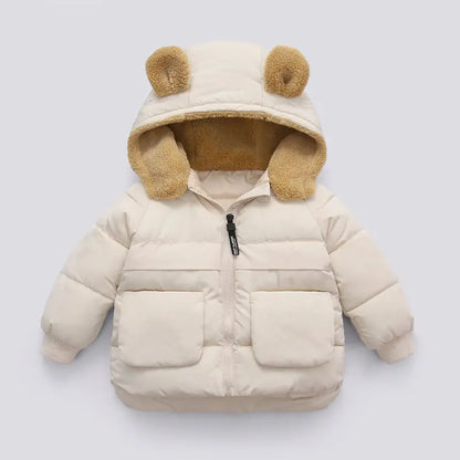 Kids Hooded Puffer Jacket | Boys & Girls | Fleece Lined | Winter Coat | Warm Outerwear | Steven & Levon