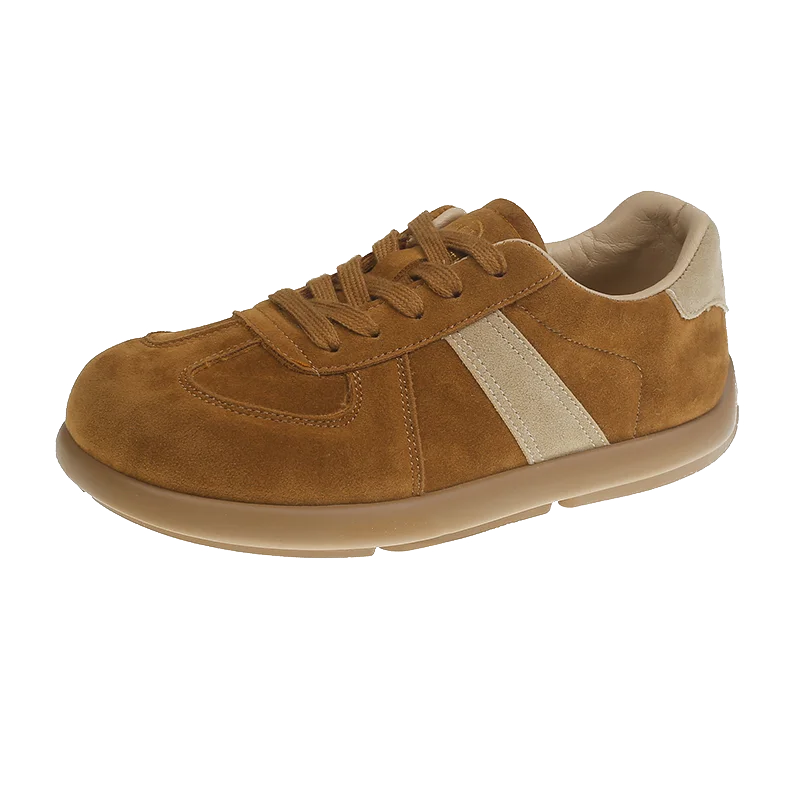 Women's Casual Sneakers | Wide Toe | Lace-Up | Soft Comfort Walking Shoes | Caramel | Steven & Levon