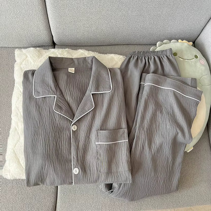 Classic Sleepwear | Men's Pajama | Plus Size | Lapel Collar | Long Sleeve | Steven & Levon