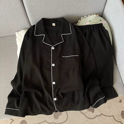 Classic Sleepwear | Men's Pajama | Plus Size | Lapel Collar | Long Sleeve | Steven & Levon