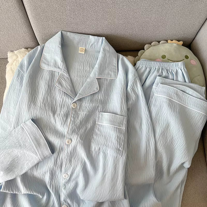 Classic Sleepwear | Men's Pajama | Plus Size | Lapel Collar | Long Sleeve | Steven & Levon