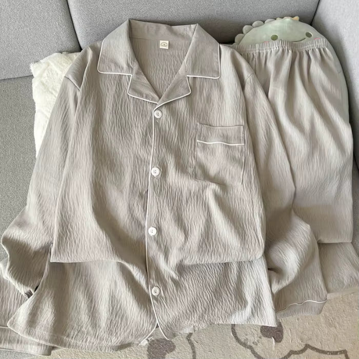 Classic Sleepwear | Men's Pajama | Plus Size | Lapel Collar | Long Sleeve | Steven & Levon
