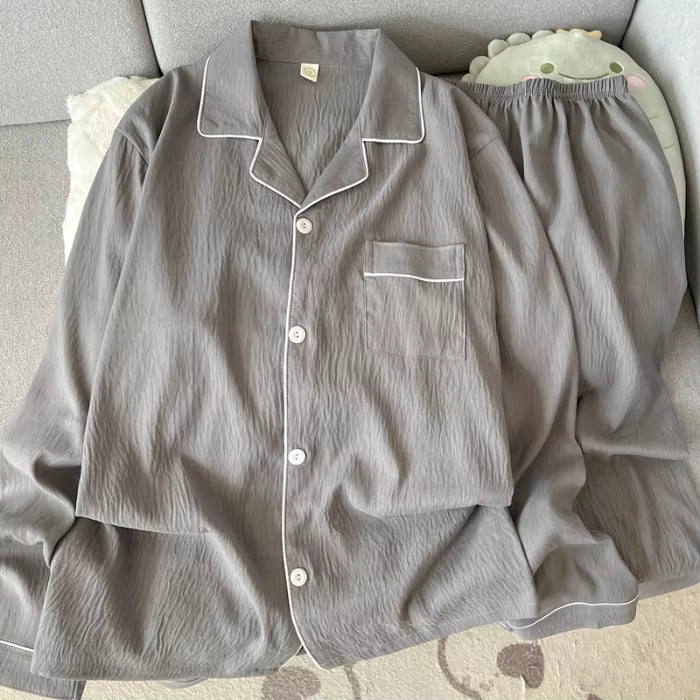 Classic Sleepwear | Men's Pajama | Plus Size | Lapel Collar | Long Sleeve | Steven & Levon