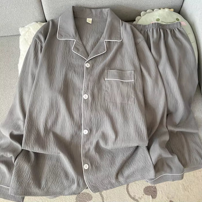 Classic Sleepwear | Men's Pajama | Plus Size | Lapel Collar | Long Sleeve | Steven & Levon
