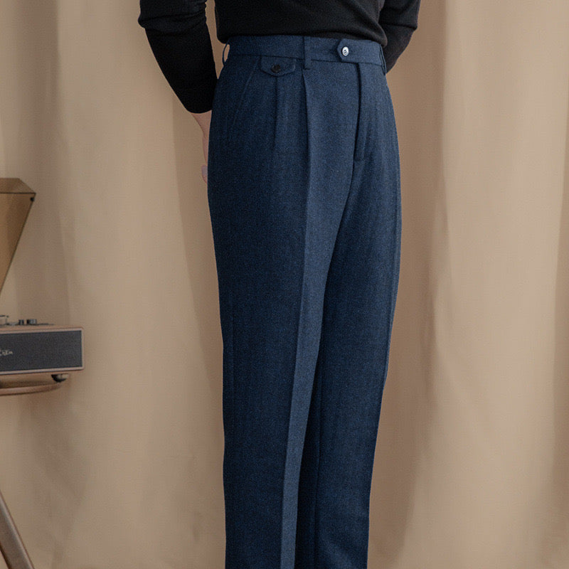 Tailored Smart Casual Pants | Men | Textured Formal Fit | Steven & Levon