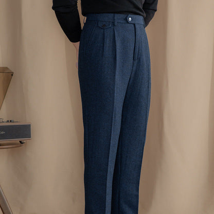 Tailored Smart Casual Pants | Men | Textured Formal Fit | Steven & Levon