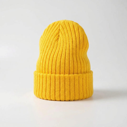 Beanivelle - Ribbed Knit Fold-Up Beanie  Winter Warmth Everyday