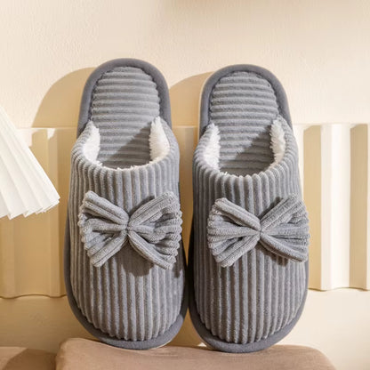 Bow Slippers | Women | Soft Fabric | Warm Cushioned Sole | Lightweight Indoor | Steven & Levon
