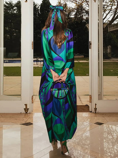 Maxi Dress | Women's Floral Halter Neck Backless Dress | A-Line | Steven & Levon