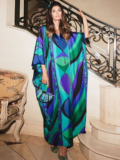 Maxi Dress | Women's Floral Halter Neck Backless Dress | A-Line | Steven & Levon