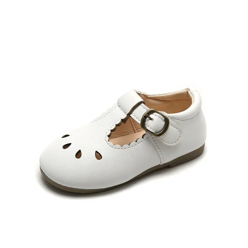 Baby Girl School Shoes | Toddler Leather Sandals | Anti-Slip Buckle Shoes | Steven & Levon