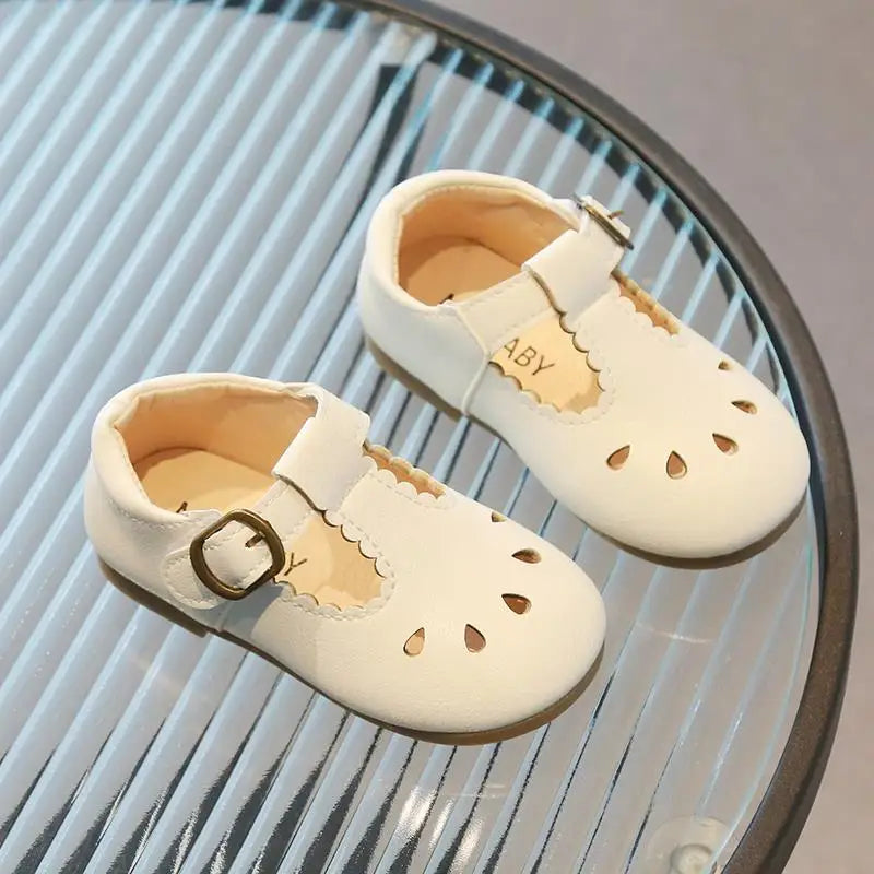 Baby Girl School Shoes | Toddler Leather Sandals | Anti-Slip Buckle Shoes | Steven & Levon