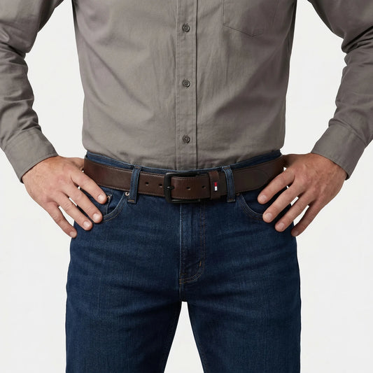 Beltavo - Square Pin-Buckle Waist Belt For Men  Everyday Casual Wear