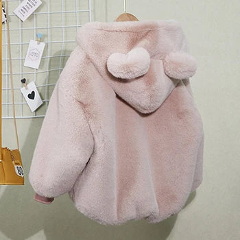 Kids Teddy Fleece Hooded Jacket | Boys & Girls | Bear Ears | Plush Winter Coat | Steven & Levon