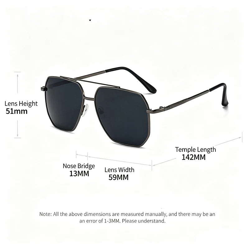 Luxury Square Sunglasses | Unisex | Metal Frame | UV400 Driving Sunglasses | Classic Fashion Eyewear | Steven & Levon