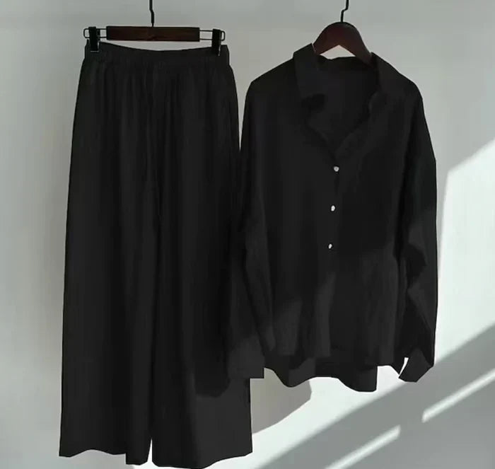 Geneve Women's Linen Summer Set | Lightweight Two Piece Co-ord Outfit | Steven & Levon