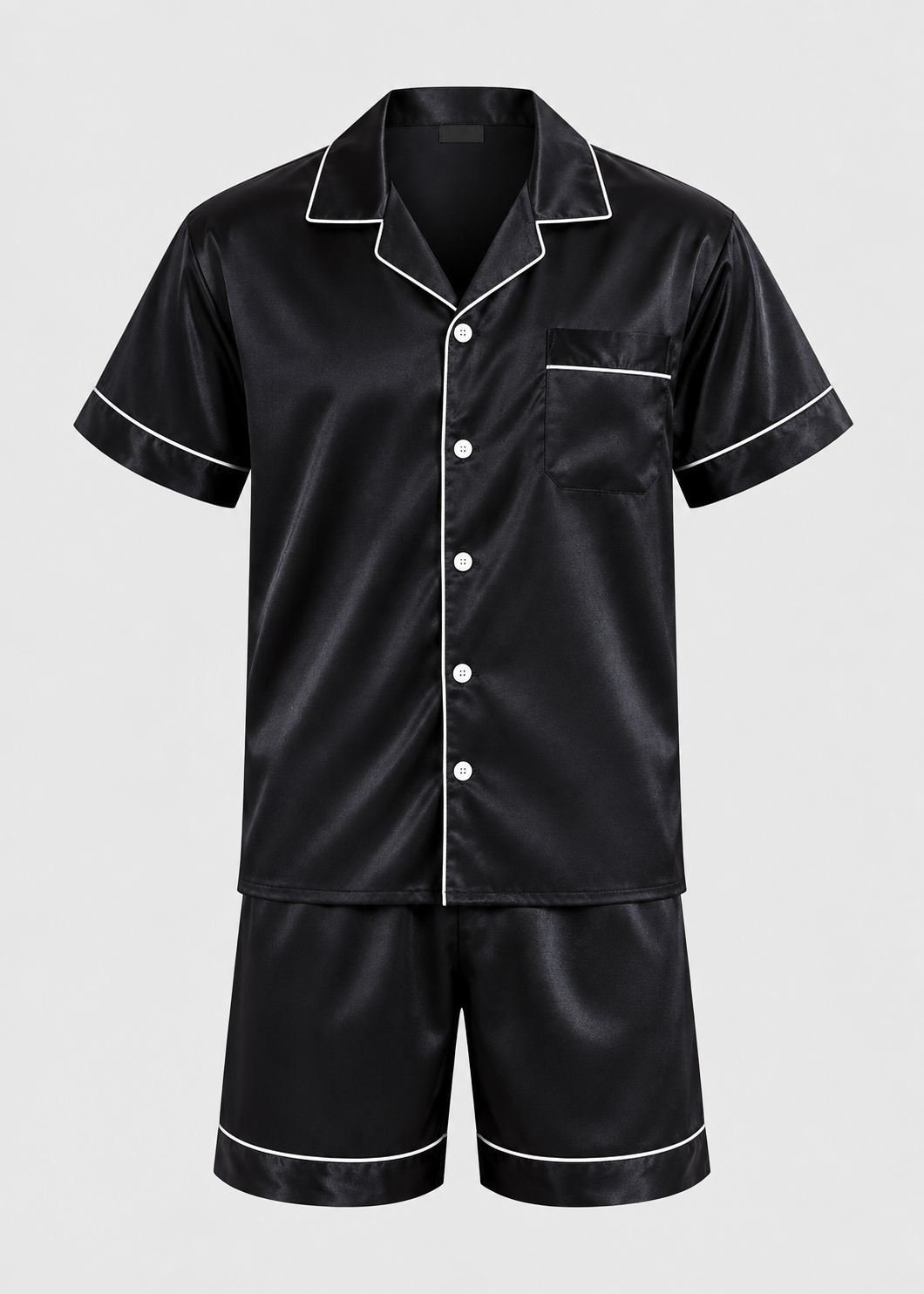 Men's Sleepwear | Short Sleeve Pajama | Elastic Shorts | Summer | Steven & Levon