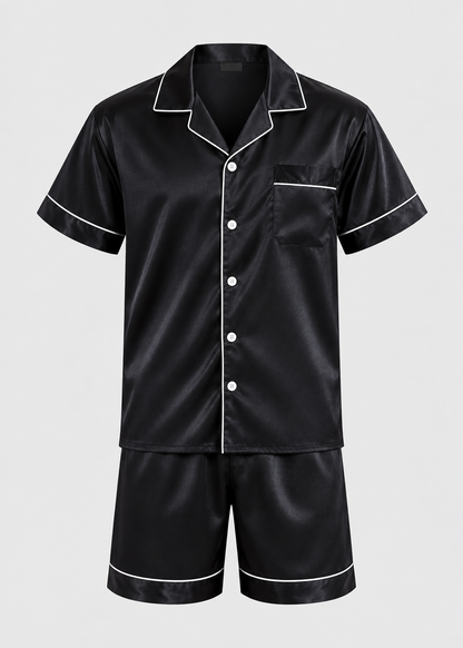 Men's Sleepwear | Short Sleeve Pajama | Elastic Shorts | Summer | Steven & Levon