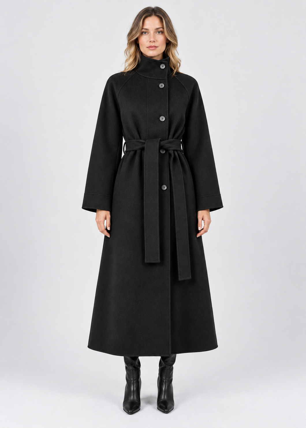 Women's Wool Coat | Mid-Length Loose Fit | Winter Outerwear | Steven & Levon