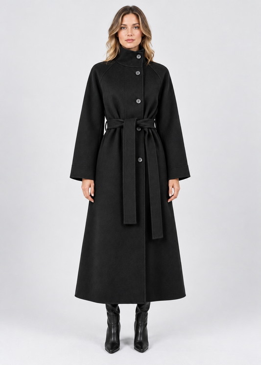 Women's Wool Coat | Mid-Length Loose Fit | Winter Outerwear | Steven & Levon