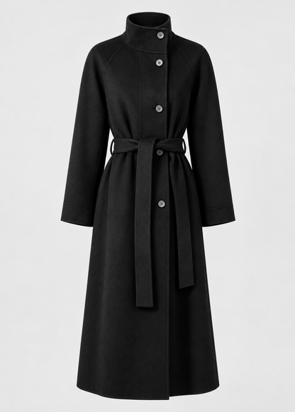 Women's Wool Coat | Mid-Length Loose Fit | Winter Outerwear | Steven & Levon