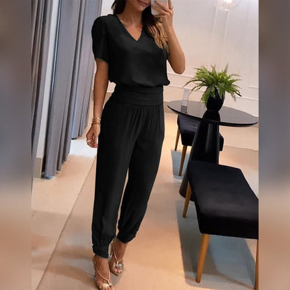 Printed Chic Jumpsuit | Women's Printed Jumpsuit | Lightweight Polyester Blend | Relaxed Fit | Everyday Wear | Steven & Levon