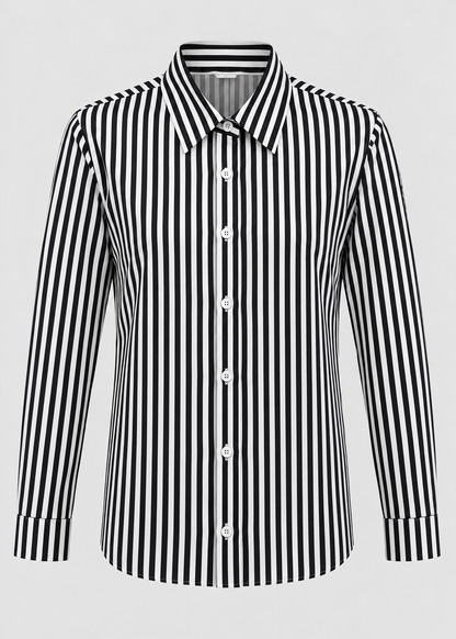 Men's Striped Overshirt | Casual Shirt | Button-Up Lightweight Layer | Steven & Levon