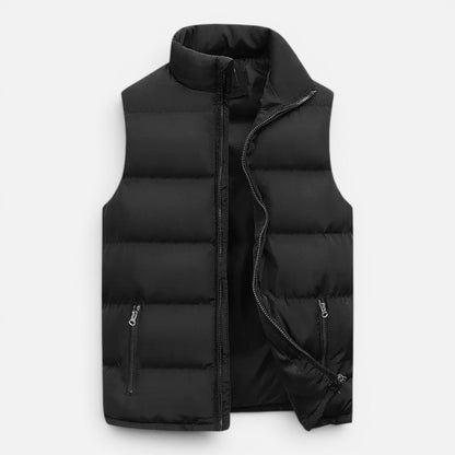 Men's Quilted Puffer Vest | Lightweight | Insulated | Zip Front | Warm Casual Outerwear | Steven & Levon