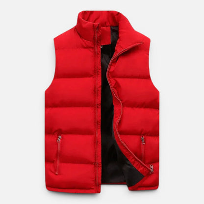 Men's Quilted Puffer Vest | Lightweight | Insulated | Zip Front | Warm Casual Outerwear | Steven & Levon
