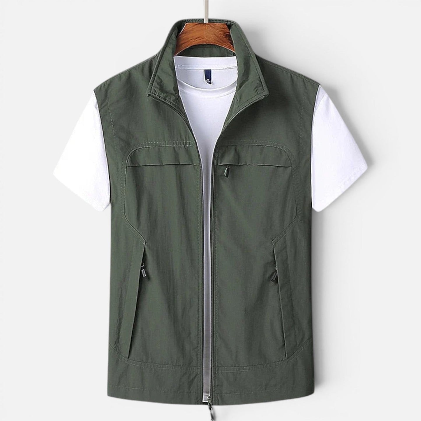 Men's Utility Gilet Vest | Lightweight | Breathable | Multi-Pocket | Outdoor Layer | Steven & Levon