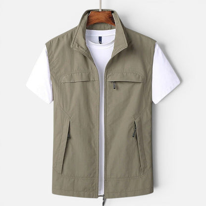 Men's Utility Gilet Vest | Lightweight | Breathable | Multi-Pocket | Outdoor Layer | Steven & Levon