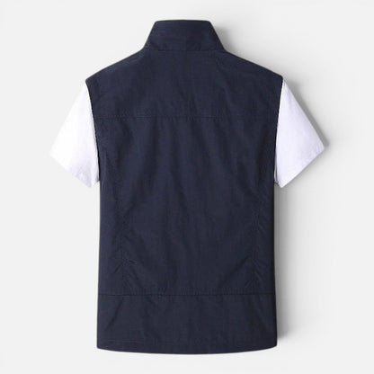 Men's Utility Gilet Vest | Lightweight | Breathable | Multi-Pocket | Outdoor Layer | Steven & Levon