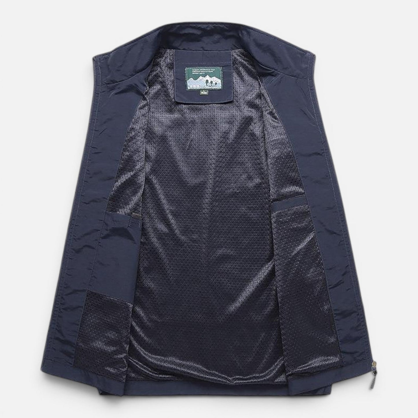 Men's Zip Gilet Vest | Lightweight | Stand Collar | Zip Front | Smart Casual Outerwear | Steven & Levon