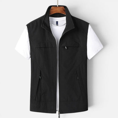 Men's Utility Gilet Vest | Lightweight | Breathable | Multi-Pocket | Outdoor Layer | Steven & Levon
