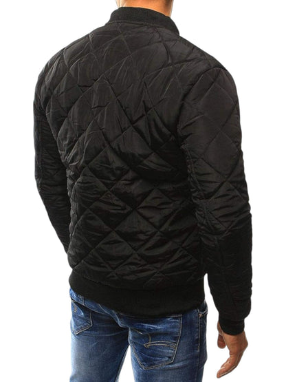 Men's Quilted Bomber Jacket | Men | Zip-Up | Baseball Collar Coat | Steven & Levon