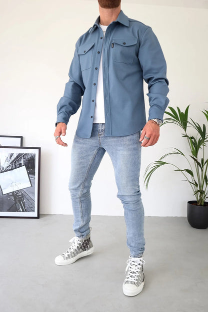 Men's Overshirt Jacket | Men | Lightweight | Button-Up Casual Shacket | Steven & Levon