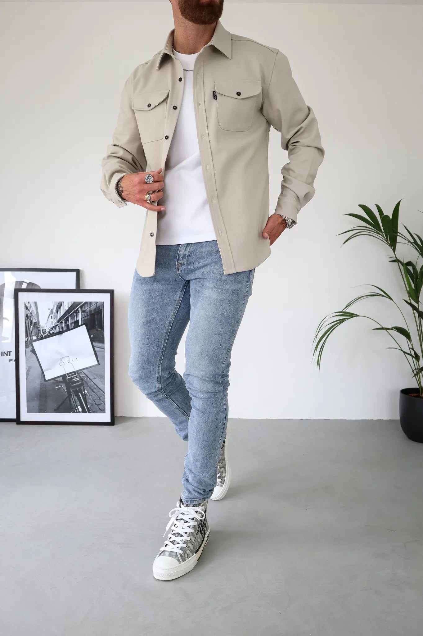 Men's Overshirt Jacket | Men | Lightweight | Button-Up Casual Shacket | Steven & Levon