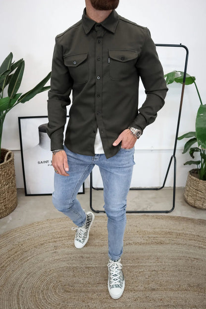 Men's Overshirt Jacket | Men | Lightweight | Button-Up Casual Shacket | Steven & Levon
