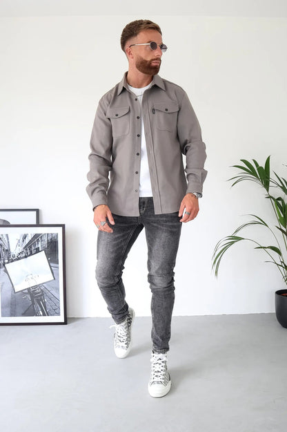 Men's Overshirt Jacket | Men | Lightweight | Button-Up Casual Shacket | Steven & Levon