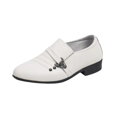 Kids Leather Loafers | Boys Formal School Shoes | Slip-On Smart Casual Shoes | Steven & Levon