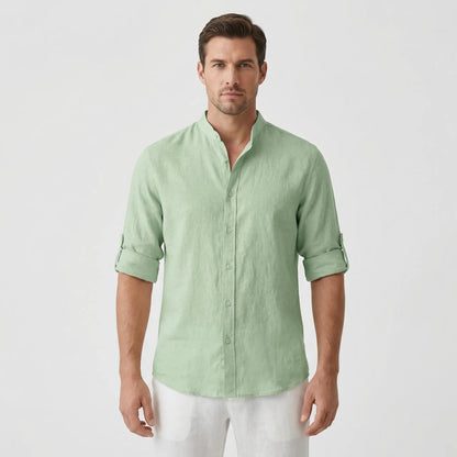 Brezalo - Loose-Fit Long Sleeve Casual Shirt  Relaxed Weekend Wear