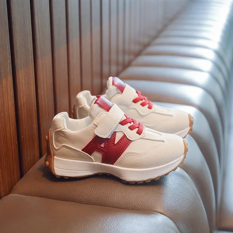 Kids Basketball Trainers | Hook & Loop School Sneakers | Casual Running Shoes | Steven & Levon
