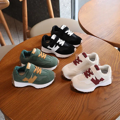 Kids Basketball Trainers | Hook & Loop School Sneakers | Casual Running Shoes | Steven & Levon